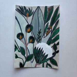 Abstract Floral Watercolor Painting